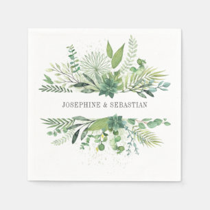 Wild Botanica Personalized Wedding Napkin