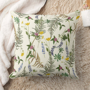 Wild Botanical Throw Pillow