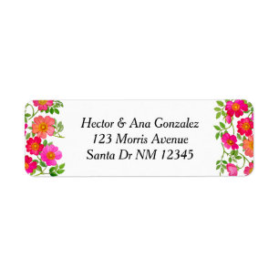 Wild Briar Rose Return Address Labels
