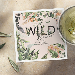 Wild Bride Jungle Bridal Shower Napkin