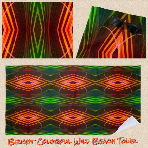 Wild Bright Colourful Beach Towel