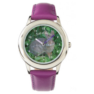 Wild Brown Rabbit Animal Personalized Watch