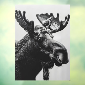 Wild Bull Moose Very Large Shop Window Cling