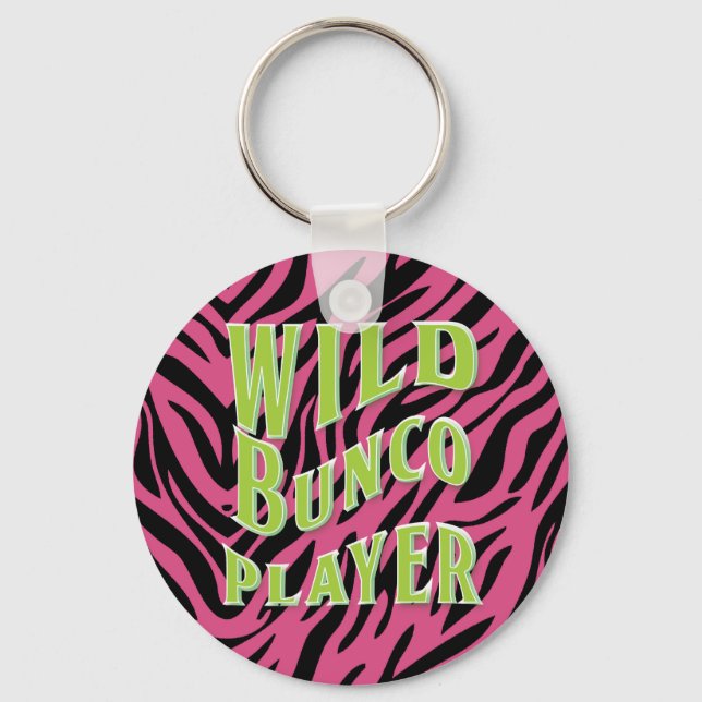 Wild Bunco Player Graphic Design Keychain (Front)