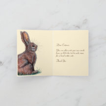 Wild Bunnies Personalized Note Card