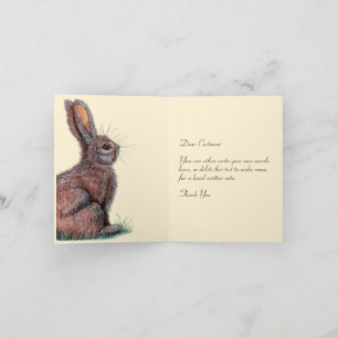 Wild Bunnies Personalized Note Card
