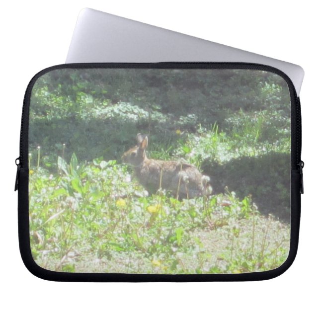 Wild Bunny Laptop Sleeve (Front)