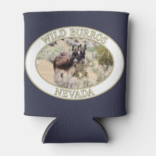 Wild Burros / Donkeys of Nevada Can Cooler