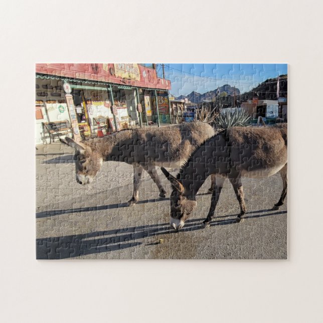Wild Burros in Oatman, Arizona Jigsaw Puzzle (Horizontal)