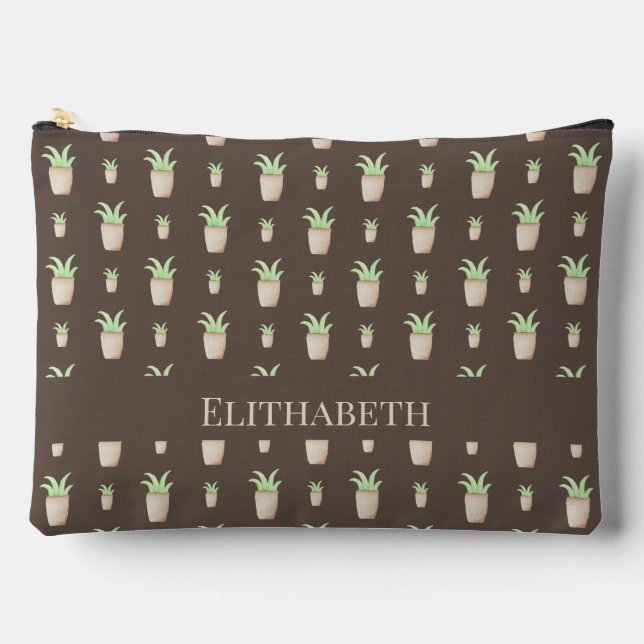 Wild Cactus Pattern Accessory Pouch (Front)