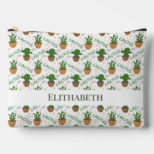 Wild Cactus Pattern Accessory Pouch