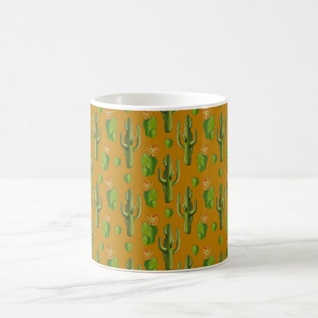 Wild Cactus Pattern Coffee Mug (Center)