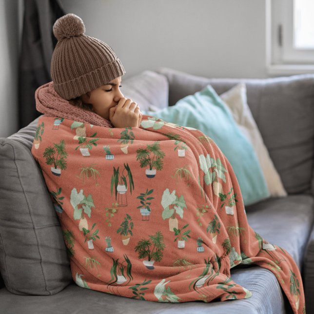 Wild Cactus Pattern Fleece Blanket (Creator Uploaded)