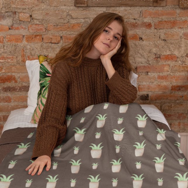 Wild Cactus Pattern Fleece Blanket (Creator Uploaded)