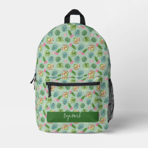 Wild Cactus Pattern Printed Backpack