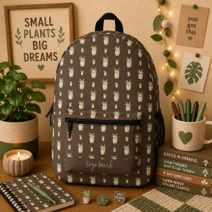 Wild Cactus Pattern Printed Backpack