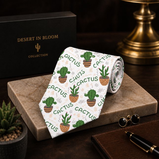 Wild Cactus Pattern Tie (Creator Uploaded)
