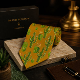 Wild Cactus Pattern Tie