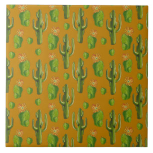 Wild Cactus Pattern Tile
