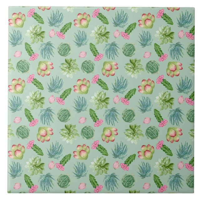 Wild Cactus Pattern Tile (Front)