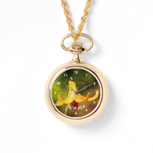 Wild Canada Lily With Insect Abstract Personalized Watch