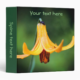 Wild Canada Lily With Insect Personalized Binder