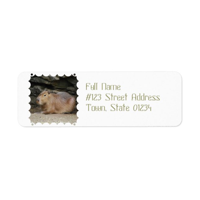 Wild Capybara Mailing Labels (Front)