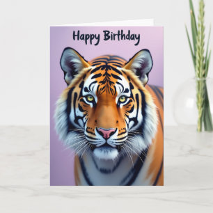 Wild Cat Birthday Card