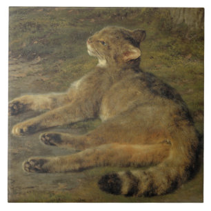 Wild Cat (by Rosa Bonheur) Tile