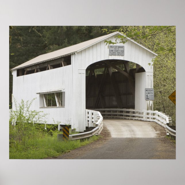 Wild Cat covered bridge, Lane County, Oregon Poster (Front)