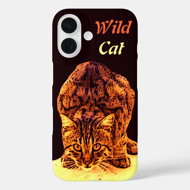 WILD CAT KITTEN Yellow Brown Case-Mate iPhone Case (Back)