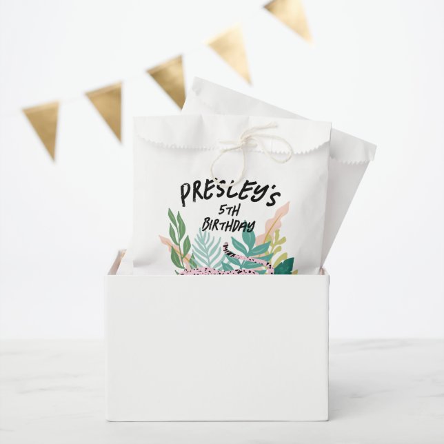 Wild Cat Party Animal Personalized Favour Bag (Party)