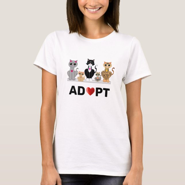 Wild Cat Team & Heart  Adopt T-Shirt (Front)