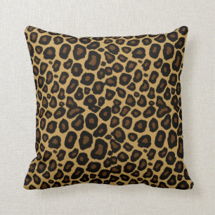 Wild Cat Toon Print Throw Pillow