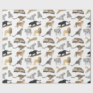 Wild Cats Pattern Wrapping Paper