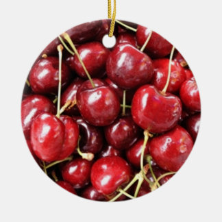 Wild Cherries Ceramic Ornament