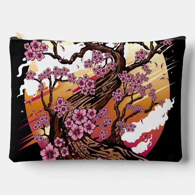 Wild Cherry Blossom Accessory Pouch (Front)