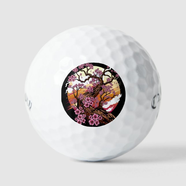 Wild Cherry Blossom Golf Balls (Front)