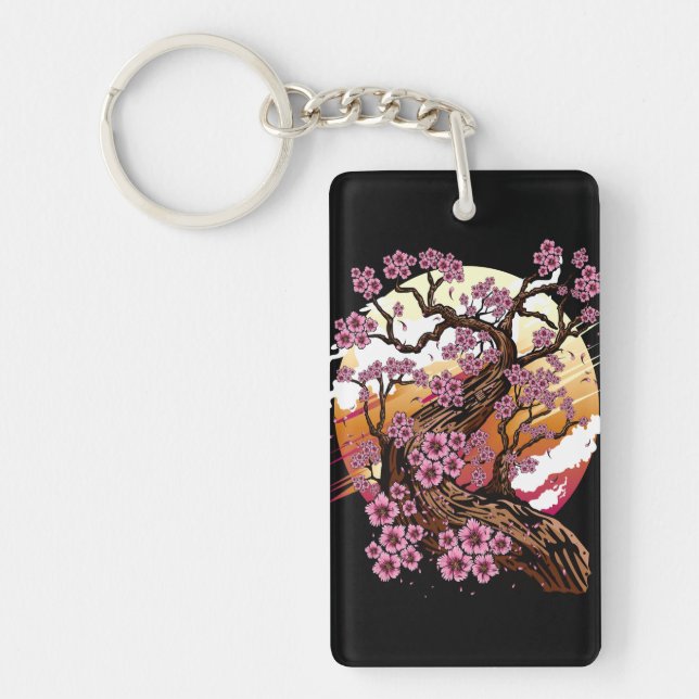 Wild Cherry Blossom Keychain (Front)