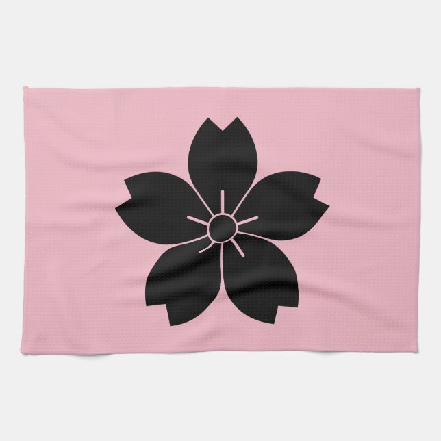 Wild cherry blossom kitchen towel (Horizontal)