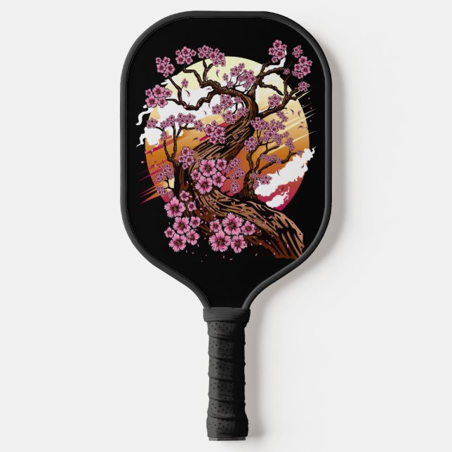 Wild Cherry Blossom Pickleball Paddle (Front)