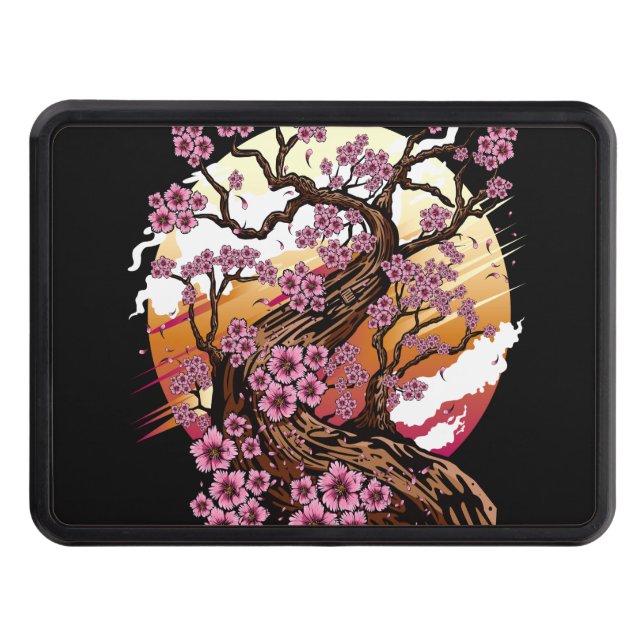 Wild Cherry Blossom Trailer Hitch Cover (Front)