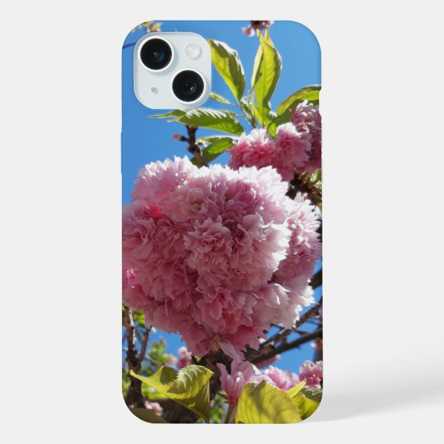 Wild Cherry pink Blossom Tree iPhone Case (Back)