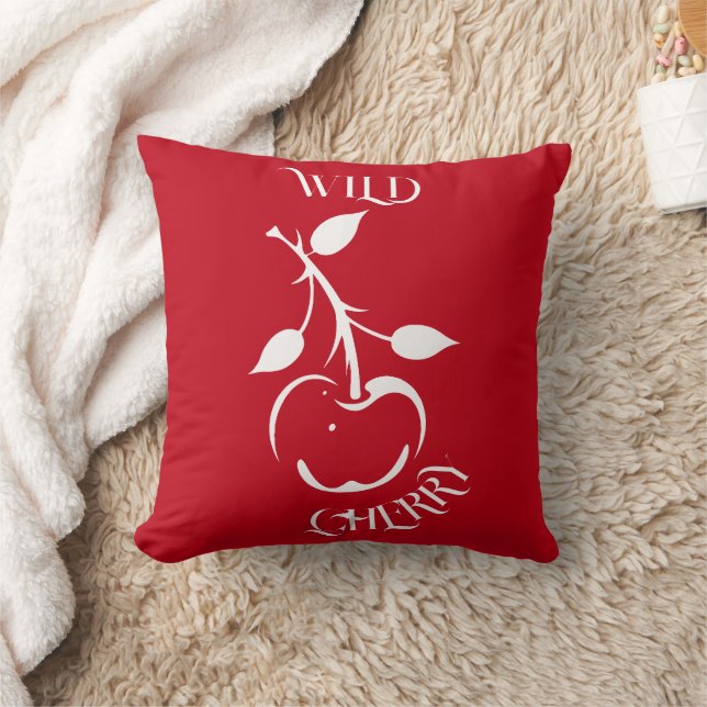 Wild Cherry  Throw Pillow (Blanket)