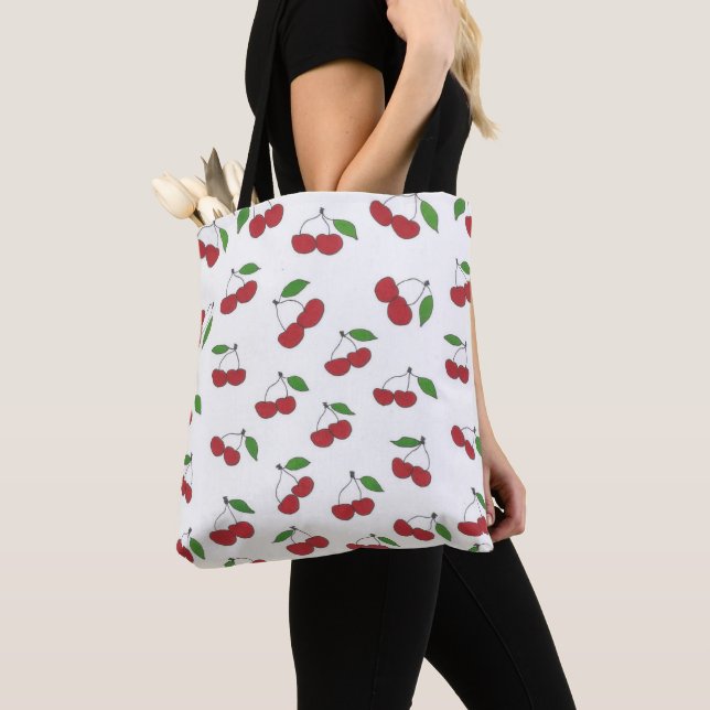 Wild Cherry Tote Bag (Close Up)