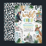 Wild Child Boy Safari Animals Birthday Party Invitation<br><div class="desc">Wild Child Boy Safari Animals Birthday Party Invitation 
All designs are © PIXEL PERFECTION PARTY LTD</div>