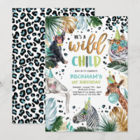 Wild Child Boy Safari Animals Birthday Party