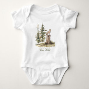 WiLD CHILD Forest Woodland Fox Baby Bodysuit