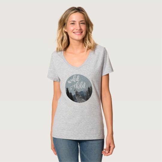 Wild Child Women's V-Neck T T-Shirt