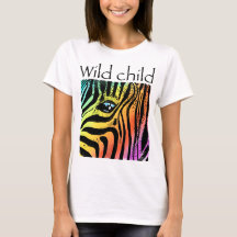 Wild child zebra rainbow animals